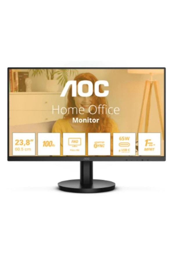 Aoc 24B3CA2 23.8 IPS 1ms 100MHZ 1xhdmı 1xusb 3.2 Type-C Fhd 1920X1080 Hoparlör Vesa Siyah