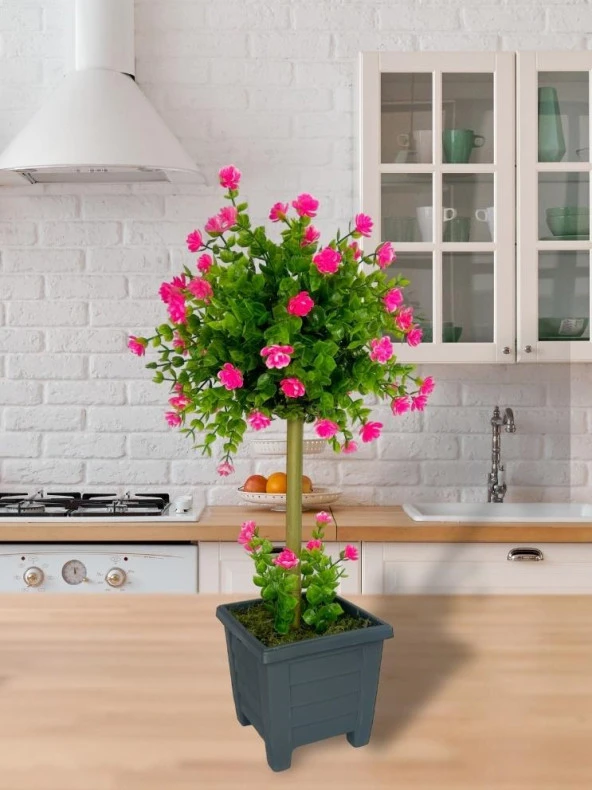 Nettenevime Bonsai Dekoratif Yapay Ağaç Pembe Mineli Bonzai 50*25CM - 2