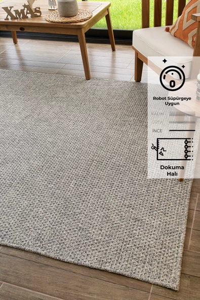 Rusticana 3103 Naturel Jüt Halı Modern Örme Kilim