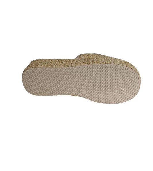 YAZKIŞ Kadın Hasır Renkli Dolgu Topuk Taşlı Terlik - Resim 10