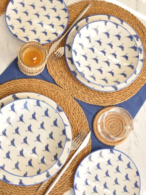 Sipahi Bird Porselen 3 lü Yemek Takımı - Resim 2