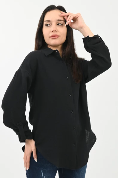 Kadın Kol Katlama Detaylı Gömlek 1713-25 - 2
