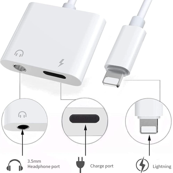 Lightning To 3.5 mm Adaptör Tüm iPhone Modelleriyle Uyumlu, Hem Müzik Hem Şarj İkisi Bir Arada - 2