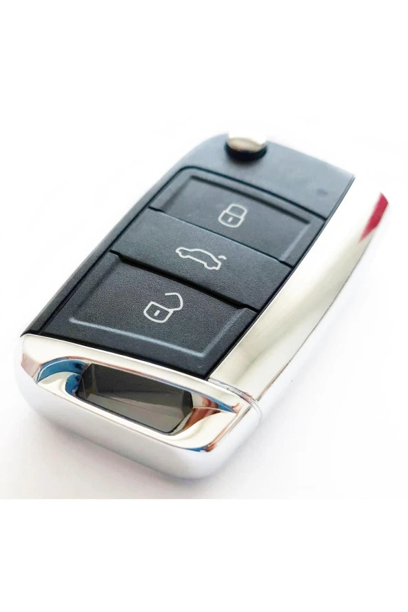 Volkswagen Golf 7 Jetta A7 Uyumlu Kumanda Kabı Anahtar Kabı Oto Anahtarlık HU66 Uçlu Logolu ürün görseli 1