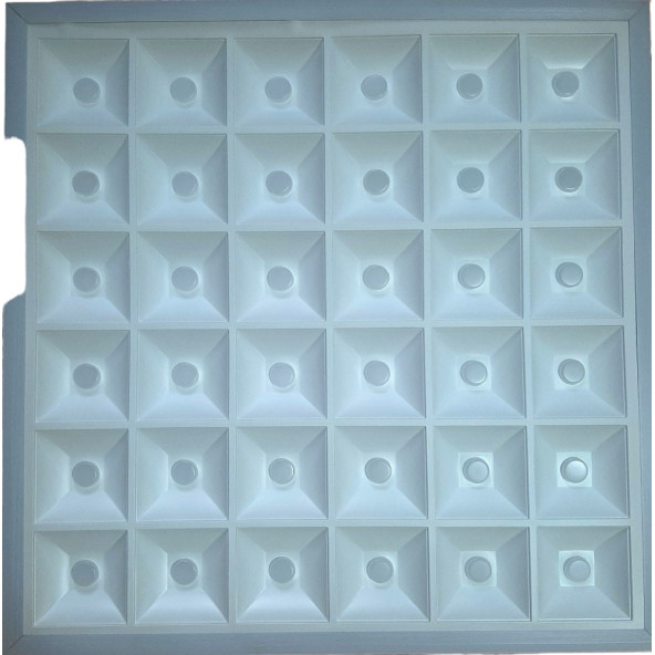 2 adet 90 watt 60x60 panel led tavan armatürü ÖZEL ÜRETİM mercekli - 8