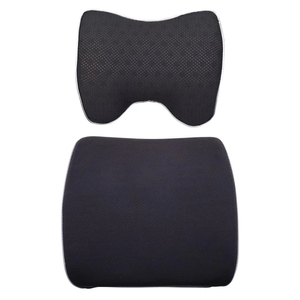 Araç Içi Visco Boyun Destek Ve Bel Destek Yastığı Gri Visco Yastık - 3