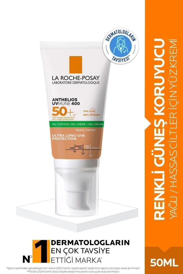 La Roche Posay Anthelios XL Anti-Shine Tinted Dry Touch Gel Cream SPF50+ 50 ml ürün görseli