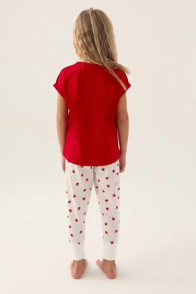 U.S. Polo Assn. 1834 Lisanslı Text Printed Kız Çocuk Pijama Takımı - Resim 5