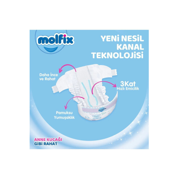 Molfix Bebek Bezi 4 Beden Maxi Süper Fırsat Paketi 120 Adet - 2