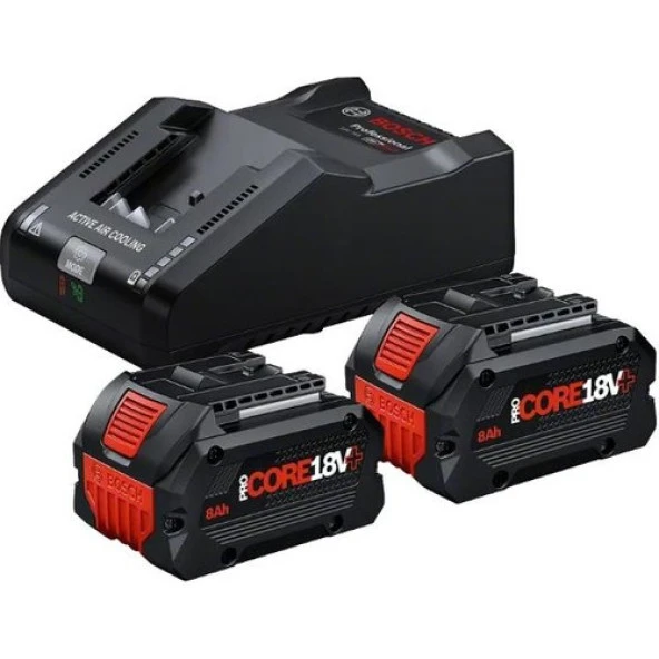 Bosch 18V Procore Akü Şarj Cihazı Seti 2X8.0AH