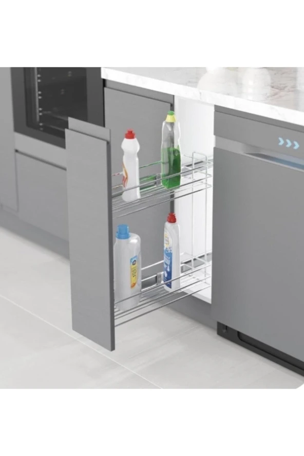 Yandan Tls.Raylı Deterjanlık - 16 cm Krom - 2