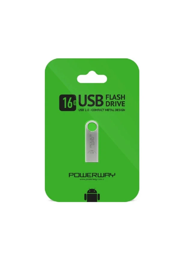 POWERWAY 16 GB METAL USB 2.0 FLASH BELLEK 11485