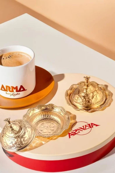 Altın Renkli Osmanlı Tarzı Şık Lokumluk & Şekerlik