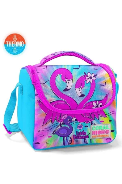 Coral High Kids Mavi Pembe Flamingo Desenli Thermo Beslenme Çantası 11730