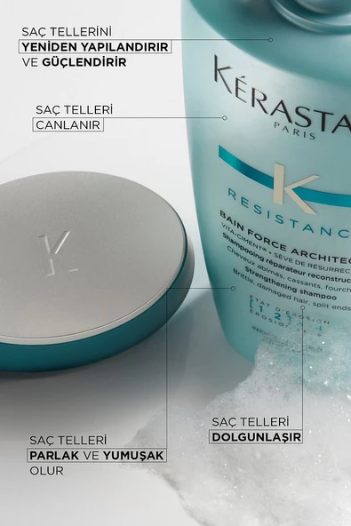 Kerastase Resistance Reconstruction Bain Force Architecte Yıpranmış Saçlar İçin Onarıcı Şampuan 250 ml - 4