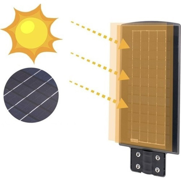300w Solar Sokak Lambası - Solar Armatür - Güneş Enerjili Bahçe Lambası Uzaktan Kumandalı ct4642 - 2