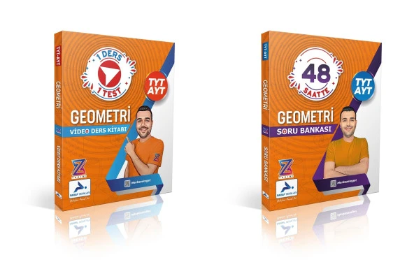 Paraf Z Takım 2025 Tyt Ayt Geometri Merkezeteğet Video Ders Kitabı + Soru Bankası Seti 2 Kitap