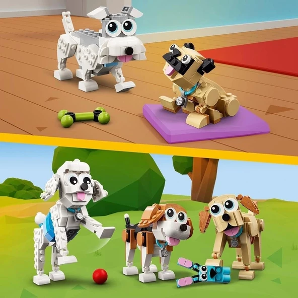 LEGO Creator Sevimli Köpekler 31137-7 Yaş ve Üzeri Çocuklar İçin Beagle, Poodle ve Labrador Modelleri İçeren Yaratıcı Oy - 2