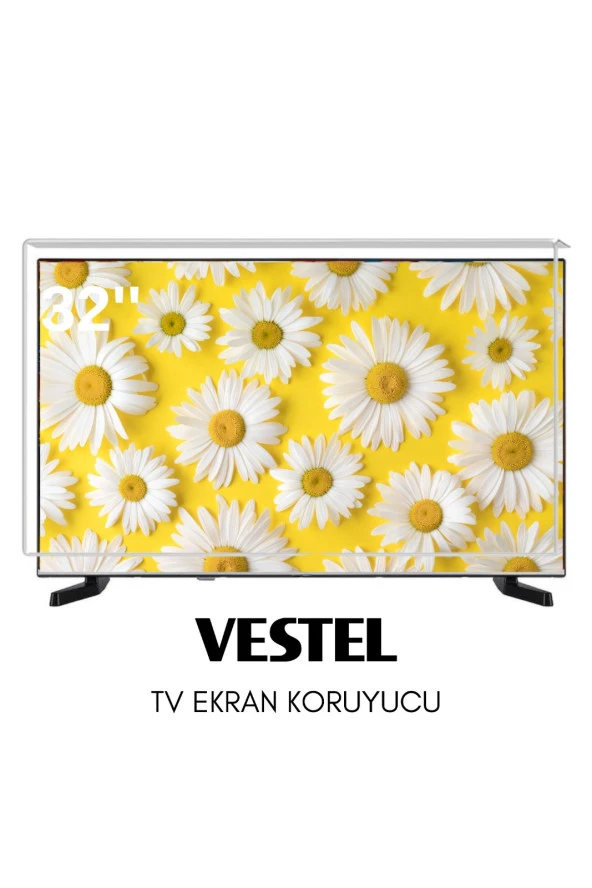 Technozi Vestel Uyumlu 32" inç 81 Ekran Tv Koruyucu Kırılmaz Paneli