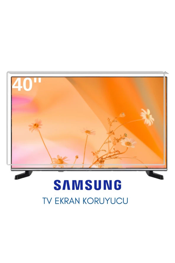 Technozi Samsung Uyumlu 40" inç 102 Ekran Tv Koruyucu Kırılmaz Paneli