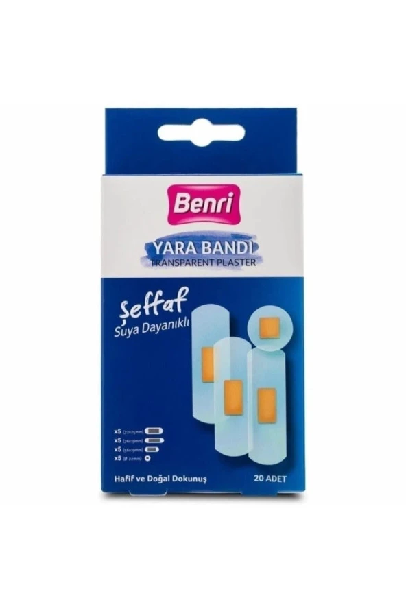 GRATİS Benri Şeffaf Suya Dayanıklı Yara Bandı 20'li