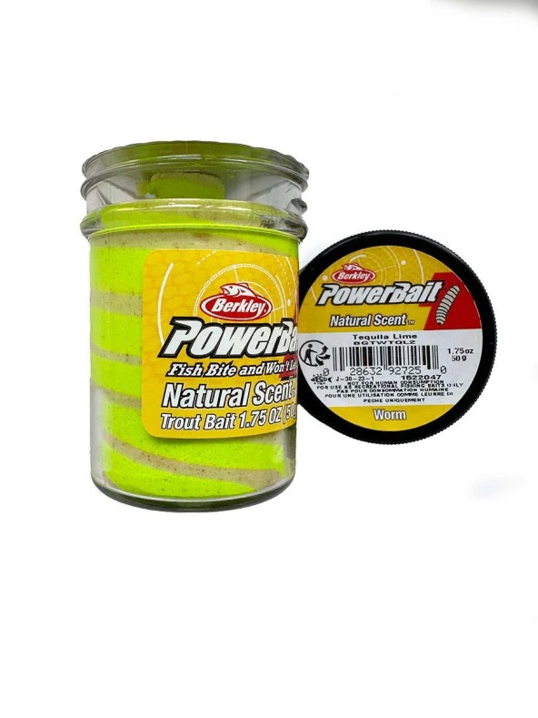 Berkley Power Bait Natural Scent Worm - Tequila Lime