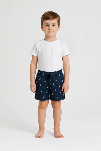Erkek Çocuk Cepli Gemi Deniz Şortu ürün görseli 1