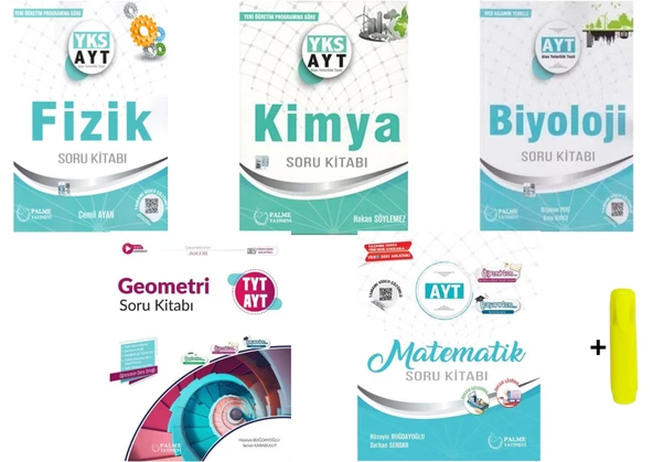 Palme AYT Matematik Geometri Fizik Kimya Biyoloji Soru Kitabı Seti Yeni
