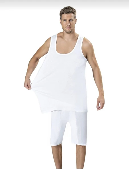 JİBER 180 ERKEK GENİŞ ASKILI BÜYÜK BEDEN ATLET 4 ADET ürün görseli