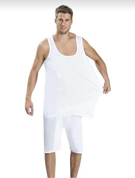 JİBER 180 ERKEK GENİŞ ASKILI BÜYÜK BEDEN ATLET 4 ADET - Resim 2