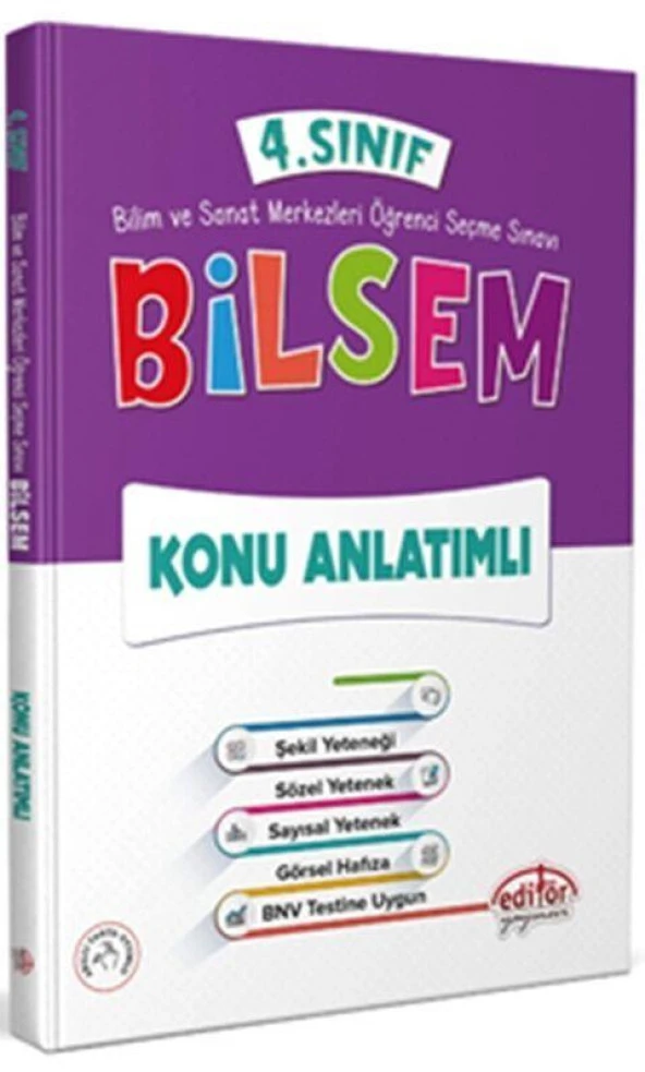 4. Sınıf Bilsem Konu Anlatımlı Editör Yayınları