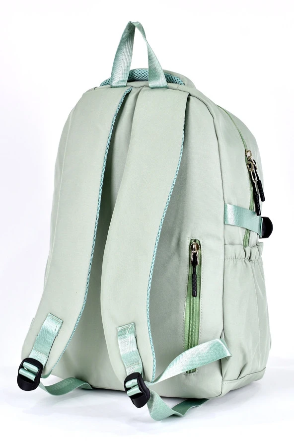 Elatae Ortopedik Lüks Kumaş Çok Gözlü Çocuk İlkokul Sırt Çantası Yeşil 51694 - Resim 5