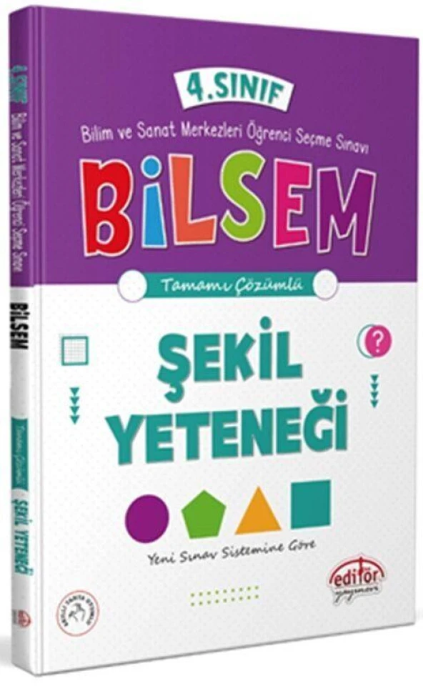 4. Sınıf Bilsem Hazırlık Şekil Yeteneği Editör Yayınları