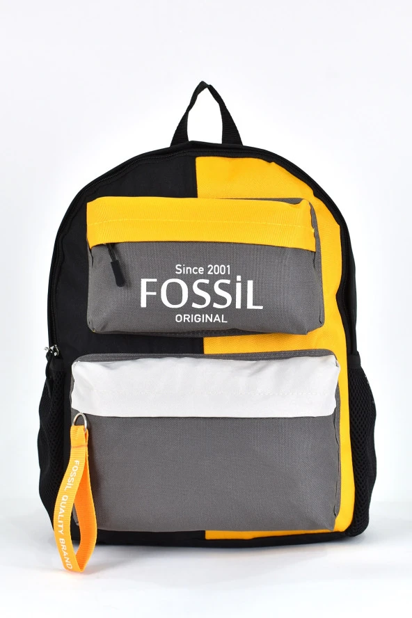Fossil Unisex Çok Gözlü Günlük Seyahat Okul Sırt Çantası Gri 9512 ürün görseli