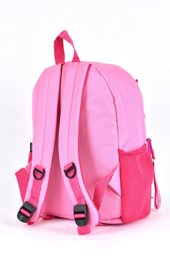 Fossil Unisex Çok Gözlü Günlük Seyahat Okul Sırt Çantası Pembe 9512 - 5