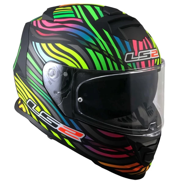 LS2 SSTORM 2 POWER MAT SİYAH-GÖKKUŞAĞI KASK - 5