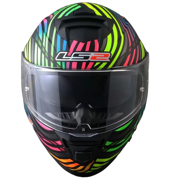 LS2 SSTORM 2 POWER MAT SİYAH-GÖKKUŞAĞI KASK - 6