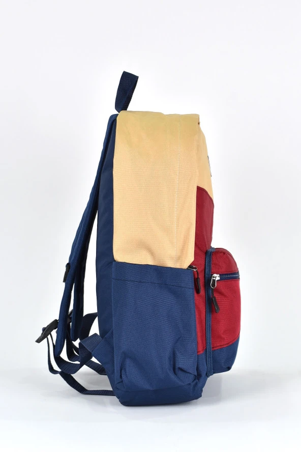 Fossil Unisex Çok Gözlü Günlük Seyahat Okul Sırt Çantası Bordo 9507 - Resim 3