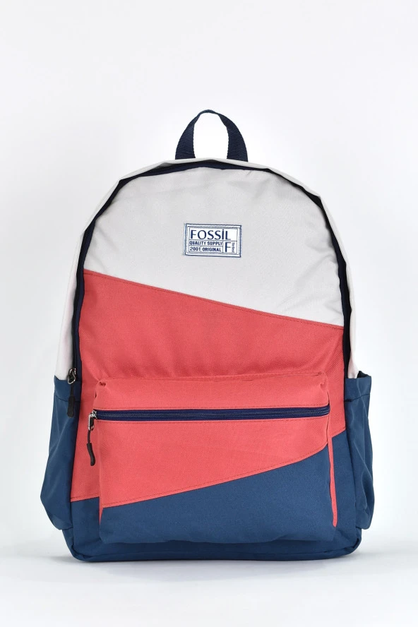 Fossil Unisex Çok Gözlü Günlük Seyahat Okul Sırt Çantası Gri 9507 - 1