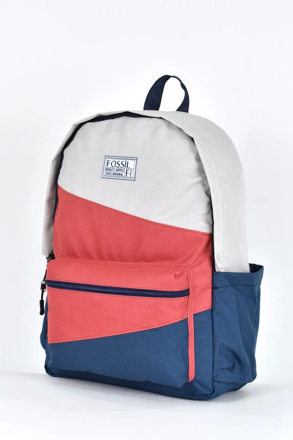 Fossil Unisex Çok Gözlü Günlük Seyahat Okul Sırt Çantası Gri 9507 - 4