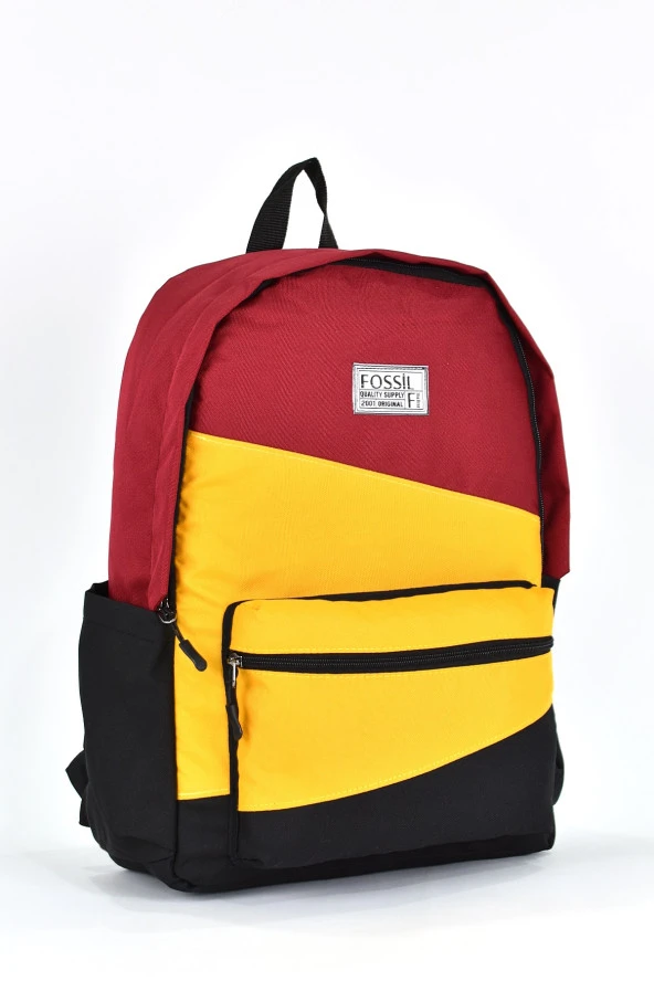 Fossil Unisex Çok Gözlü Günlük Seyahat Okul Sırt Çantası Sarı 9507 - Resim 2