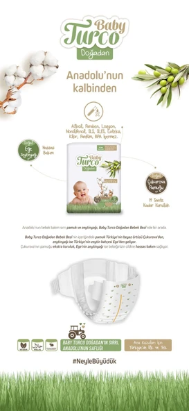Baby Turco Bebek Bezi Doğadan Beden:6 (16-25Kg) XLarge 48 Adet Süper Pk - Resim 10