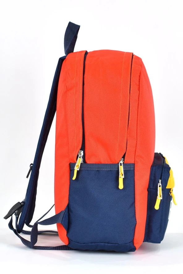 Fossil Unisex Çok Gözlü Günlük Seyahat Okul Sırt Çantası Turuncu 9504 - Resim 3