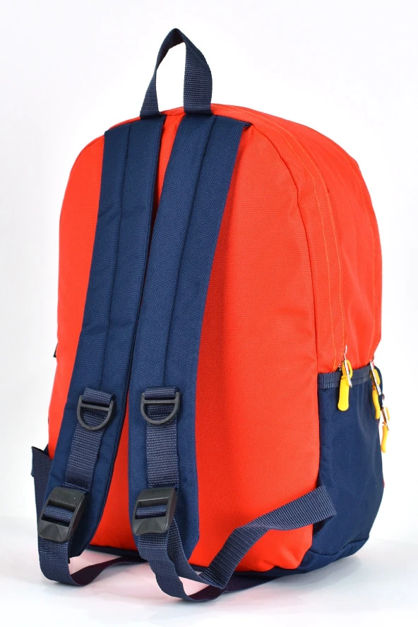 Fossil Unisex Çok Gözlü Günlük Seyahat Okul Sırt Çantası Turuncu 9504 - Resim 5