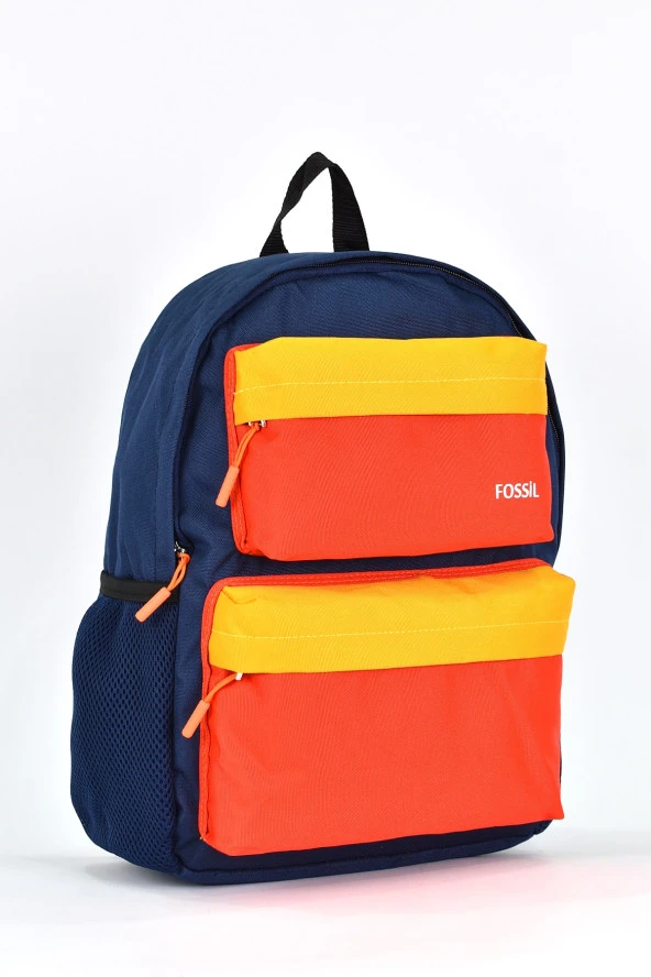 Fossil Unisex Çok Gözlü Günlük Seyahat Okul Sırt Çantası Lacivert 9503 - Resim 2