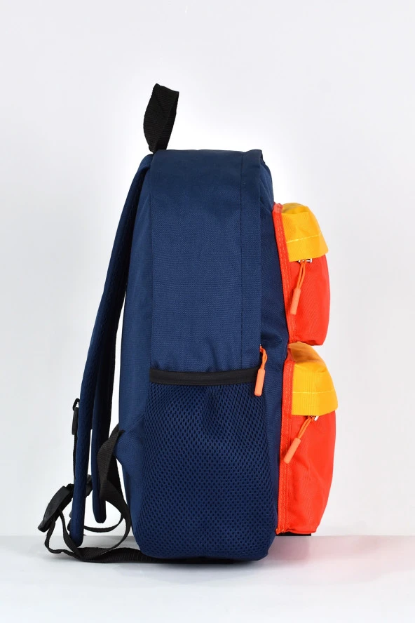 Fossil Unisex Çok Gözlü Günlük Seyahat Okul Sırt Çantası Lacivert 9503 - Resim 3