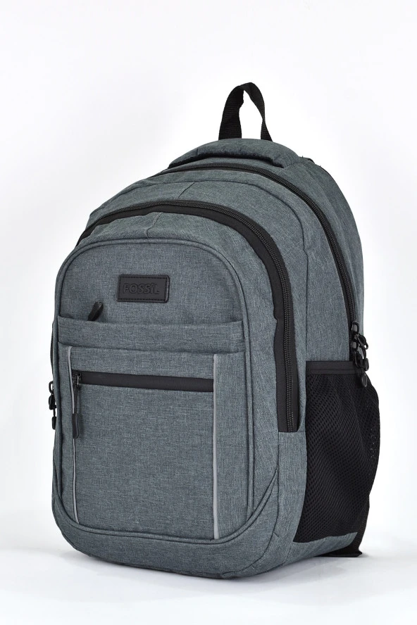 Fossil Unisex Çok Gözlü Günlük Seyahat Okul Sırt Çantası Antrasit 9501 - 3