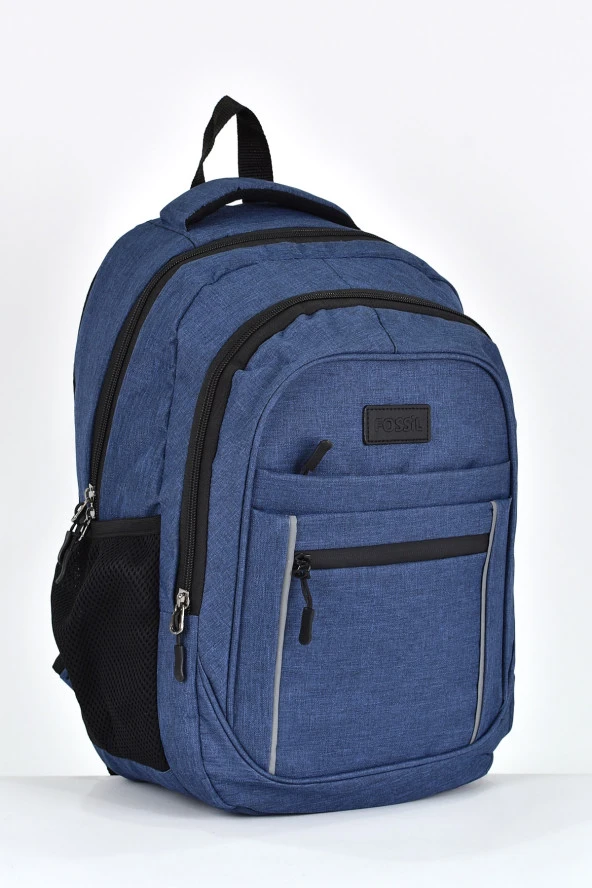 Fossil Unisex Çok Gözlü Günlük Seyahat Okul Sırt Çantası Lacivert 9501 - Resim 2