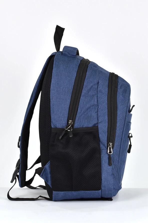 Fossil Unisex Çok Gözlü Günlük Seyahat Okul Sırt Çantası Lacivert 9501 - Resim 3