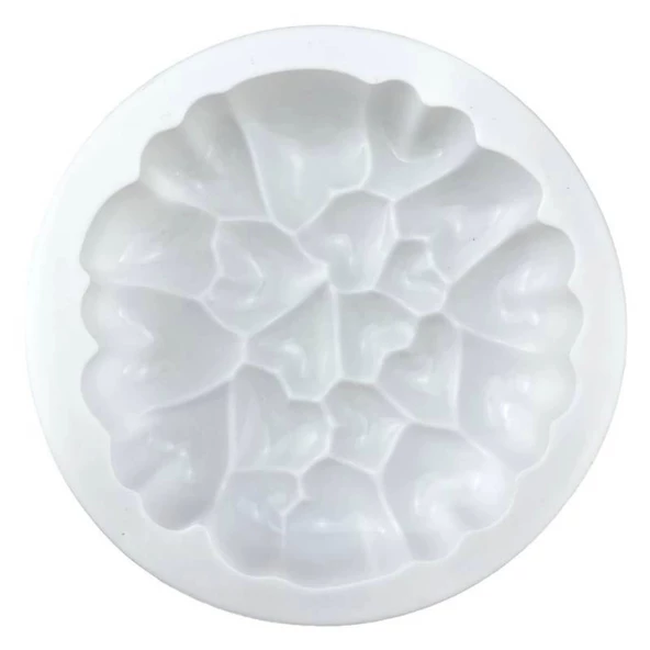 Silikon Çoklu Kalp Mousse Kek ve Pasta Kalıbı, Ø:18 Cm H: 4,5 Cm - 4